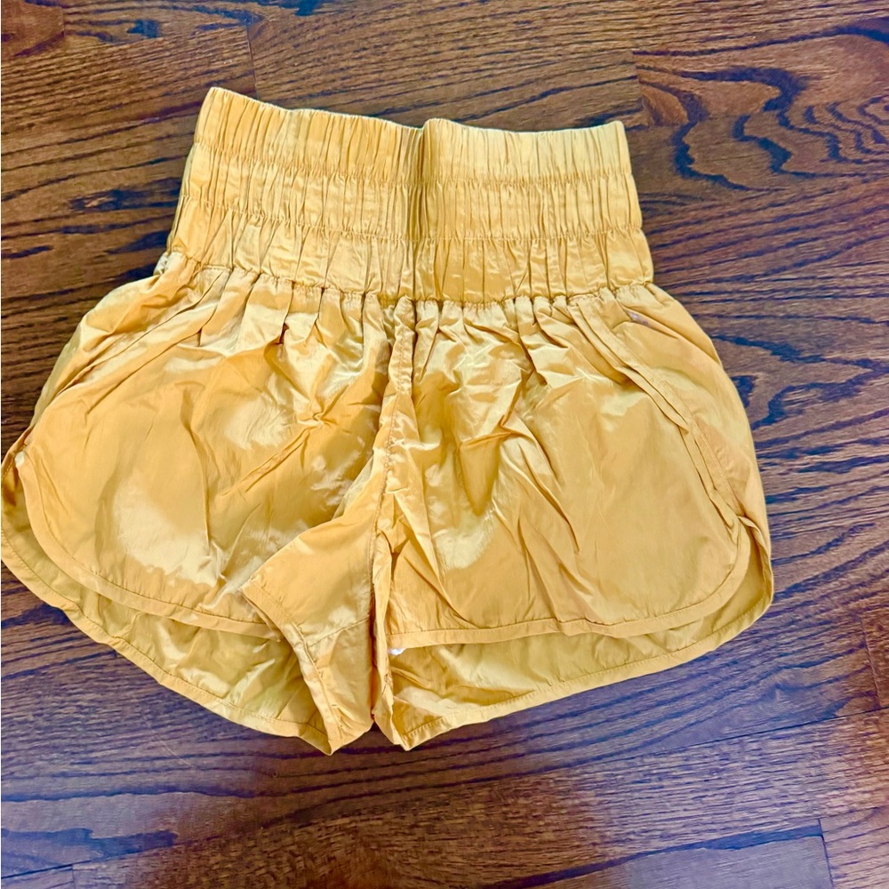 Free People Movement Yellow “The Way Home” Shorts